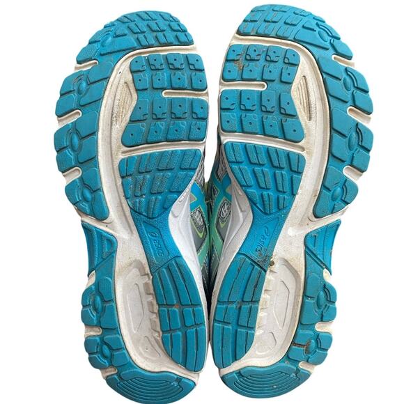 Asics Gel Contend 2 Running Shoes Women's 9.5 White Blue Gray T474N Sneakers - Picture 8 of 9